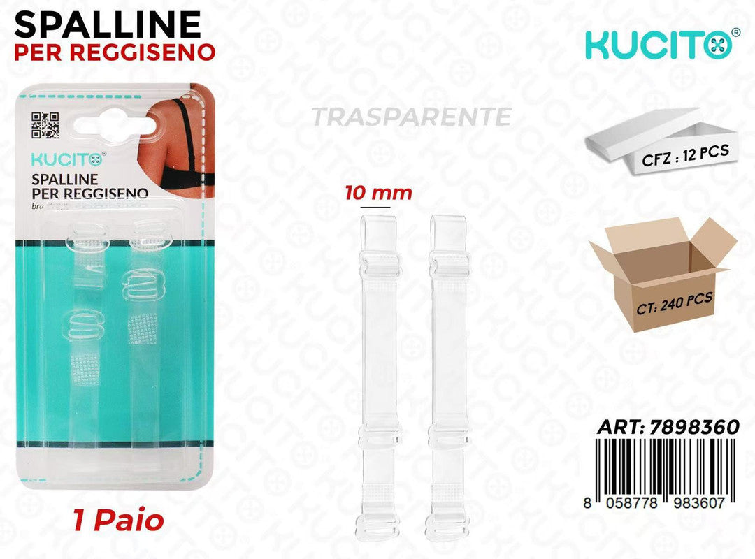 SPALLINE REGGISENO 1PAIO TRASP. 10MM