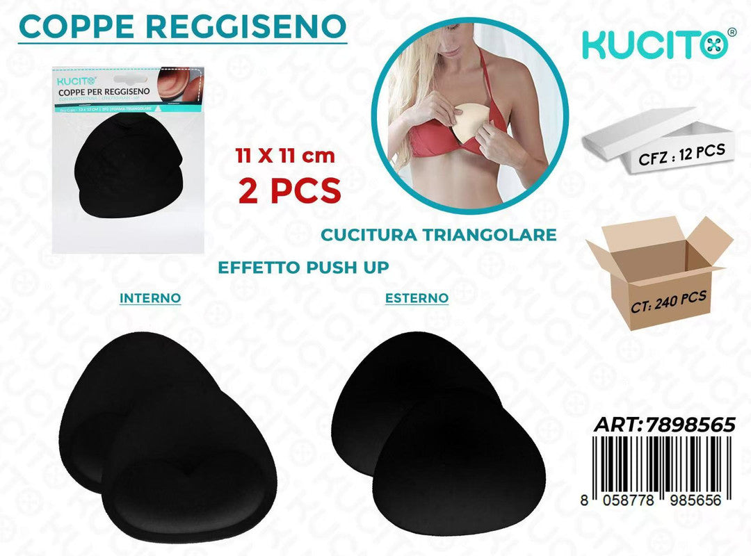 COPPE PER REGGISENO TRI. NERO 2PCS 11*11CM