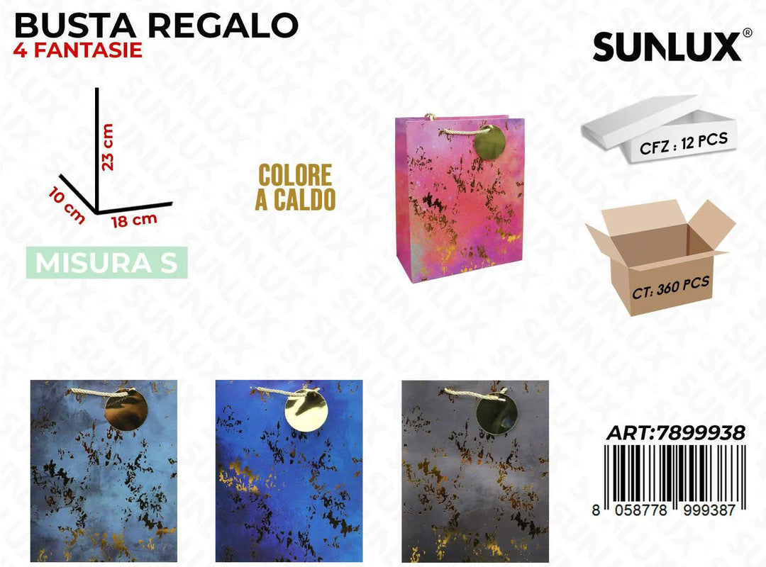 BUSTE REGALO ASS. COL. CALDO 18*23*10CM