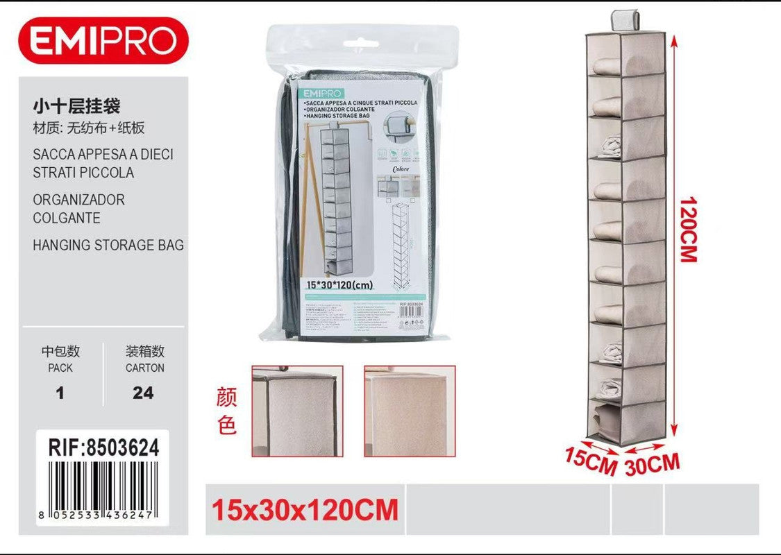 Emi SACCA APPESA A DIECI STRATI PICCOLA 15*30*120CM