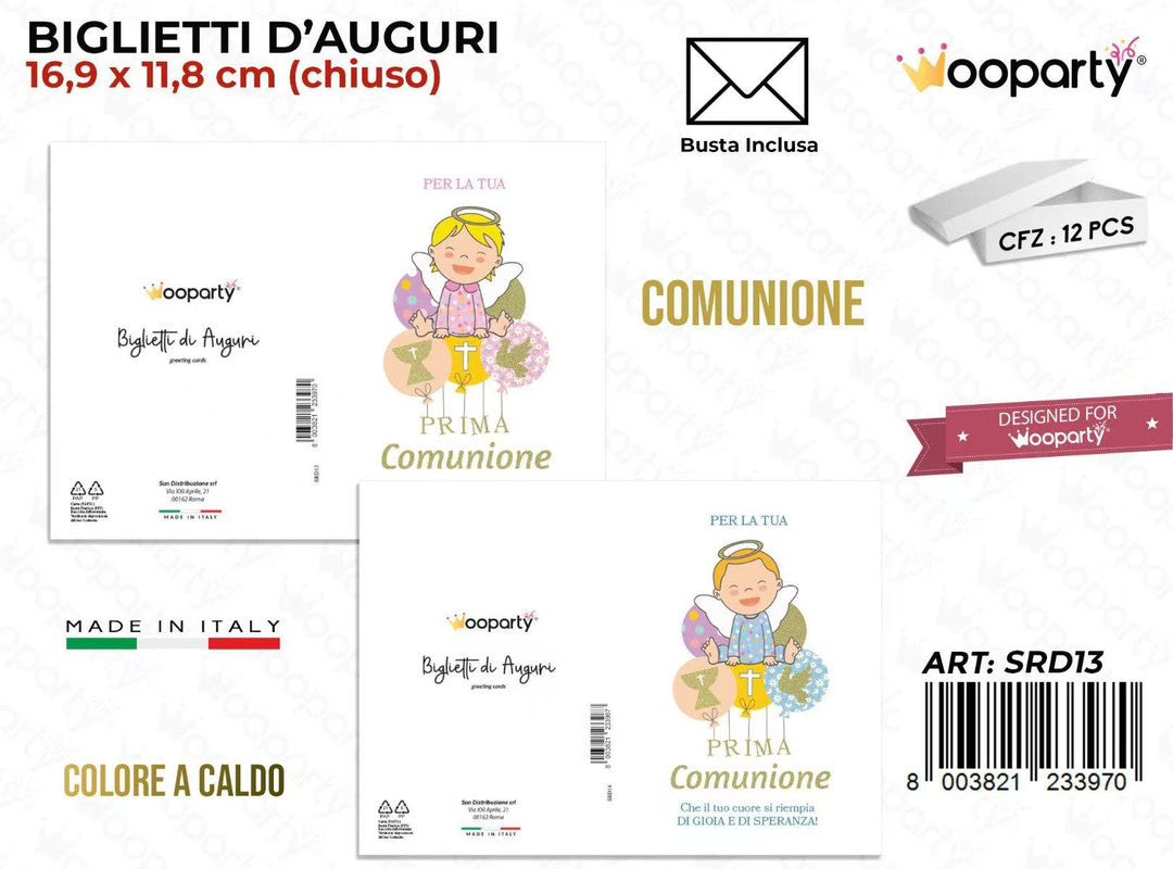 BIGLIETTI COMUNIONE COL. A CALDO 2ASS.