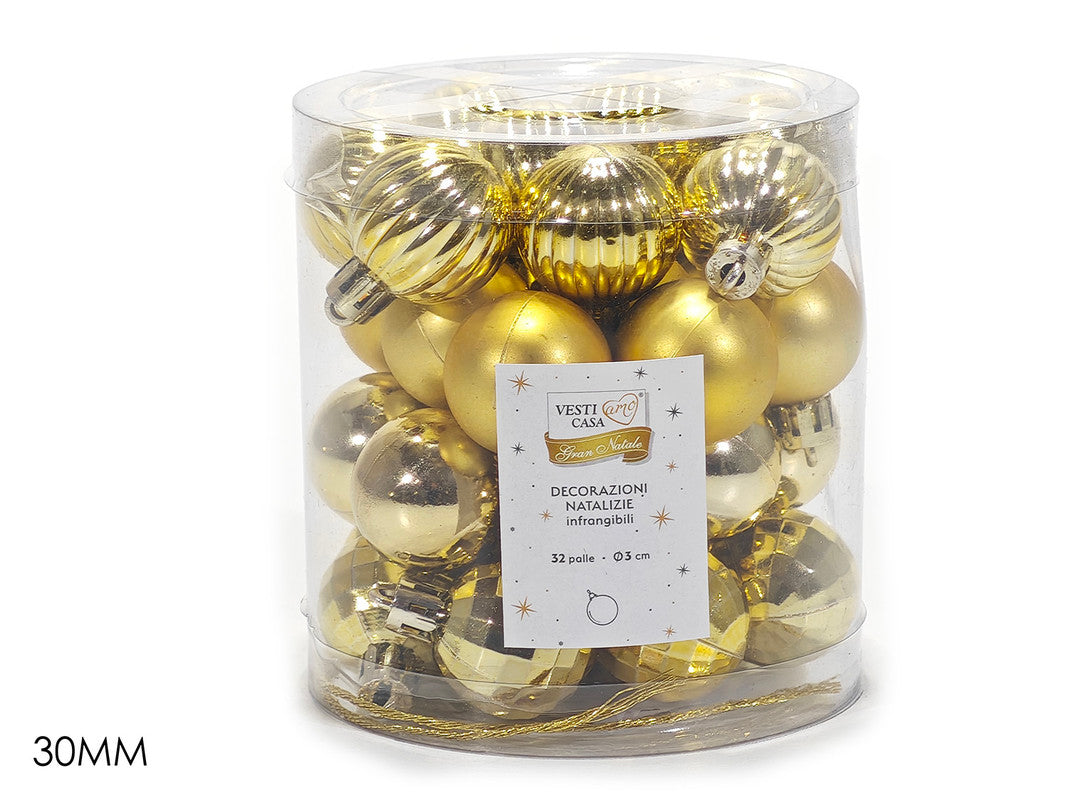 SET 32 PALLE 30MM ORO MIX