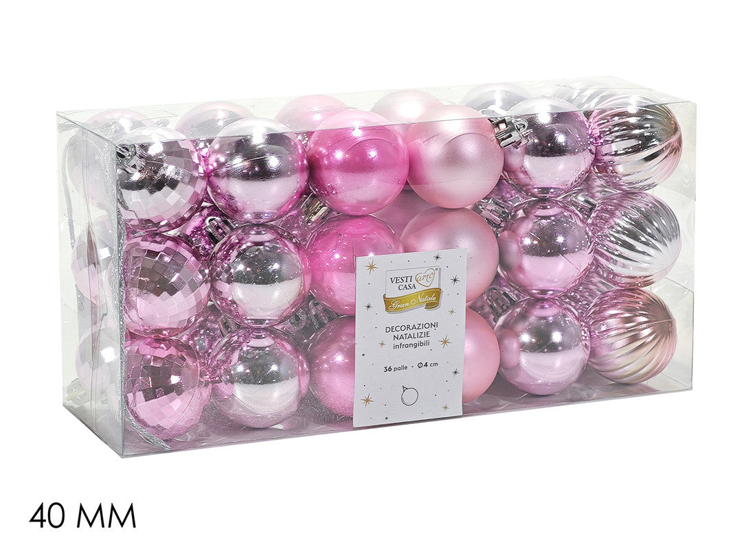 BOX 36 PALLE 40MM ASS. ROSA