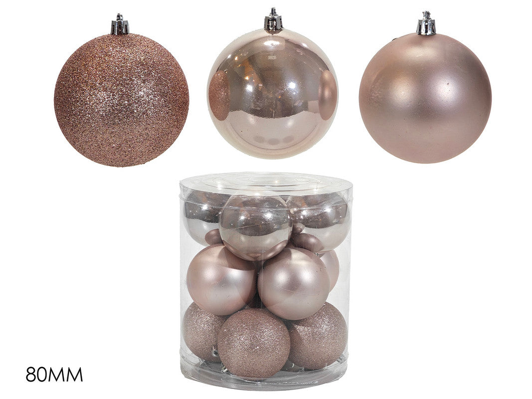 SET 12 PALLE 80MM ROSA MIX