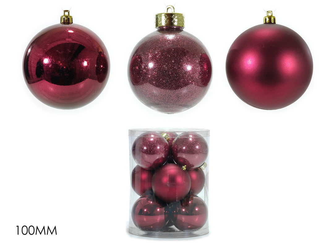 SET 9 PALLE 100MM BORDEAUX MIX