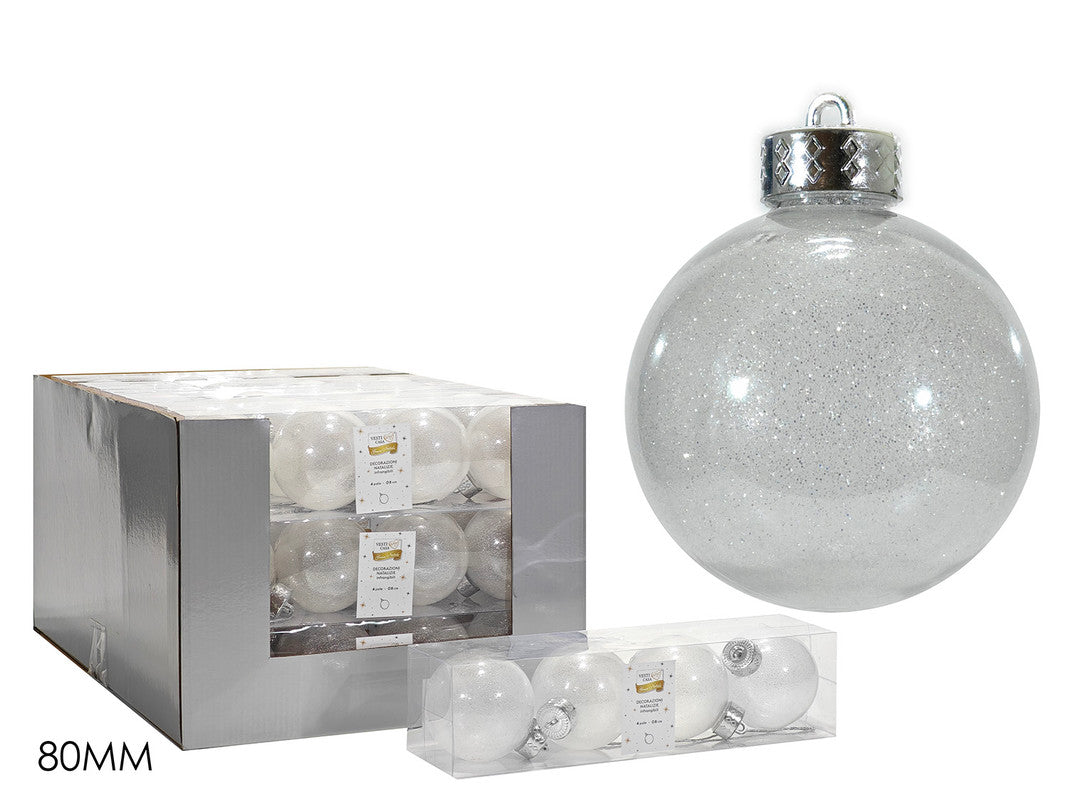 SET 4 PALLE 80 MM BIANCHE MIX
