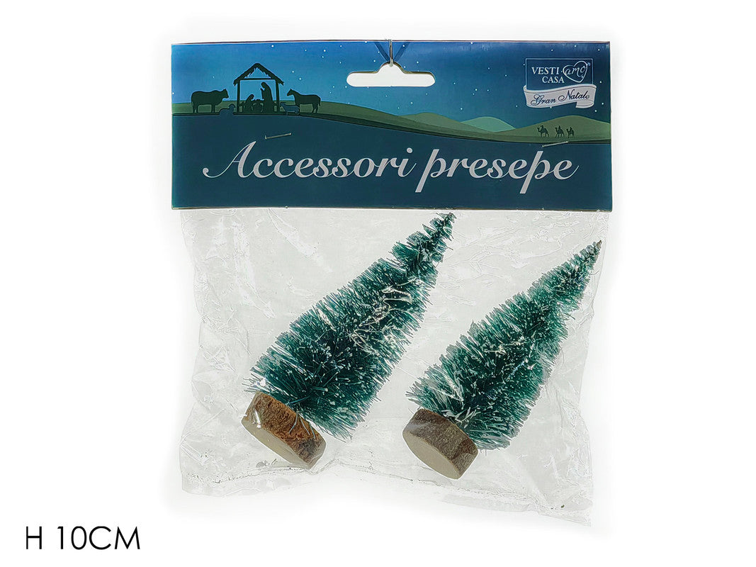 SET 2 ALBERI VERDI C/NEVE