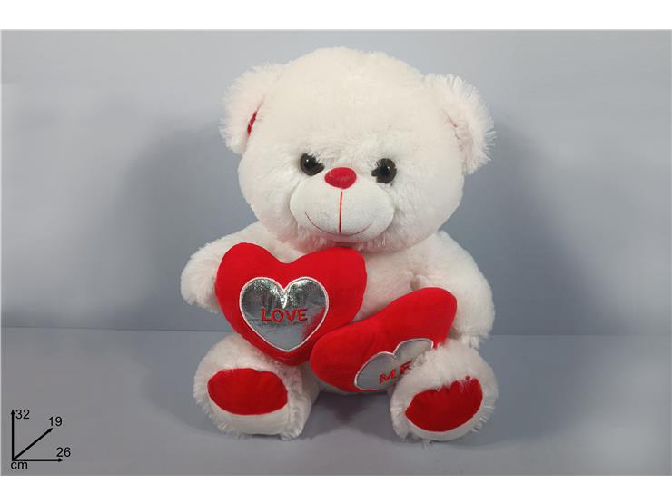 Orsetto di peluche Love (Bianco