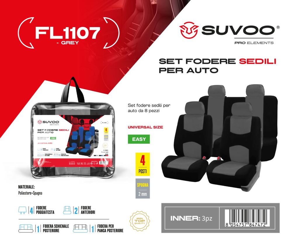 SET 8 PZ COPRISEDILE PER AUTO
