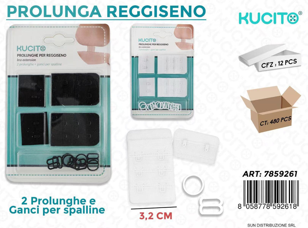 PROLUNGA REGGISENO ASS. 3.2CM 2GANCI