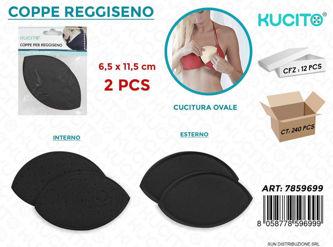 COPPE PER REGGISENO NERO 2PCS 6.5*11.5CM