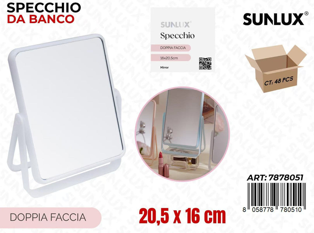SPECCHIO DA BANCO 2FACC. 20.5*16CM