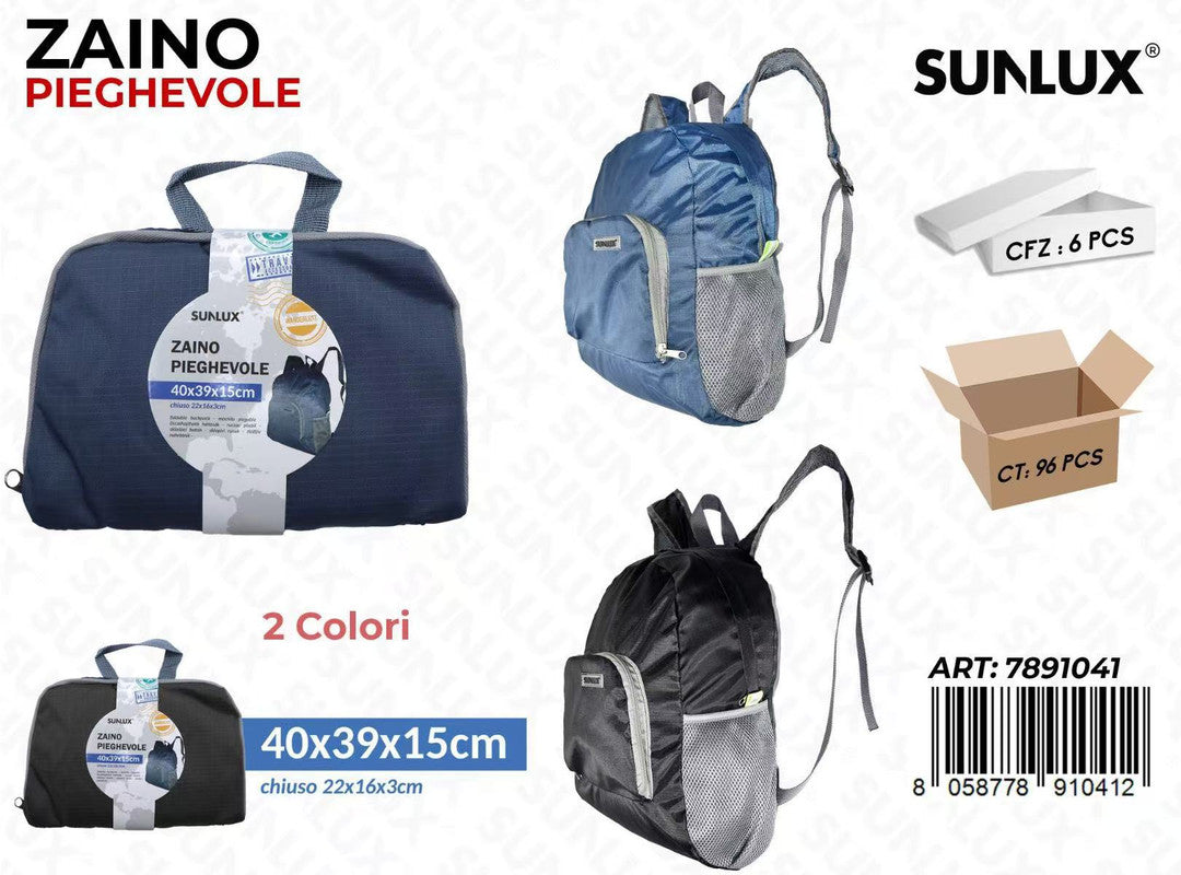 ZAINO PIEGHEVOLE 2COL. 40*39*15CM