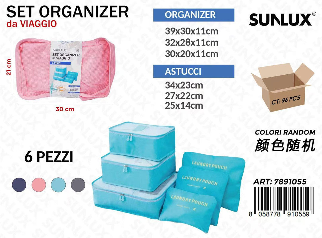 SET ORGANIZER DA VIAGGIO 6PCS ASS.