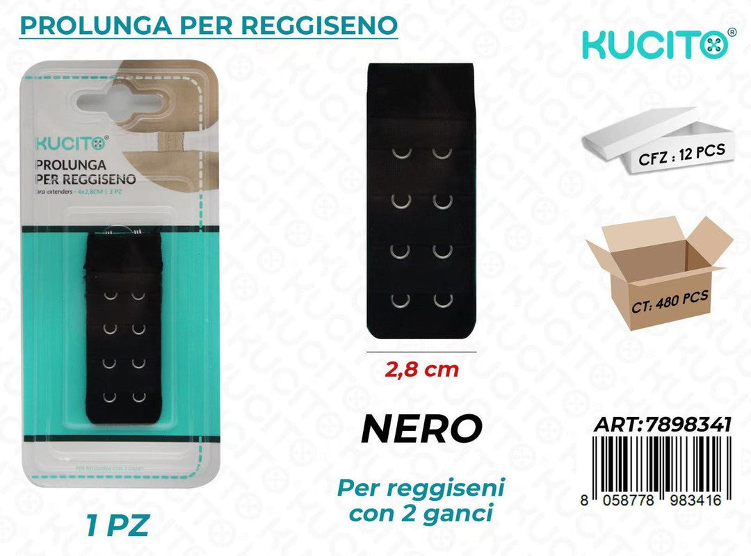 PROLUNGA REGGISENO NERO 2G. 2.8CM