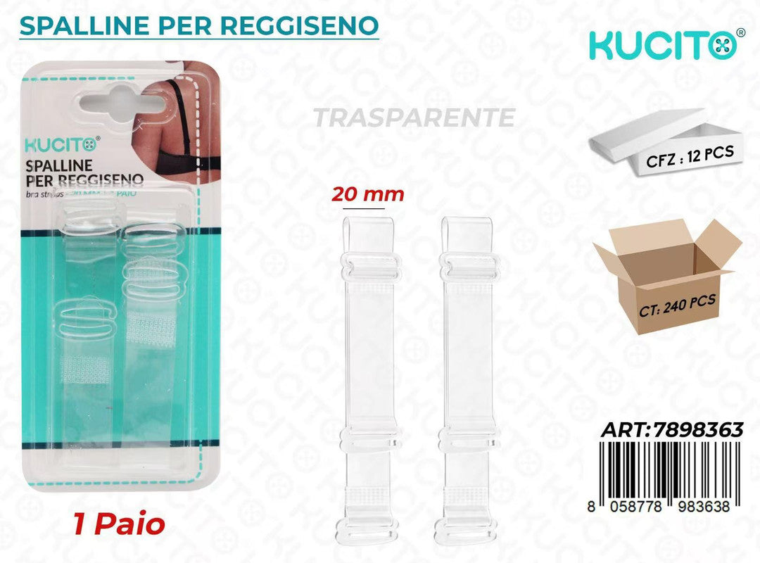 SPALLINE REGGISENO 1PAIO TRASP. 20MM