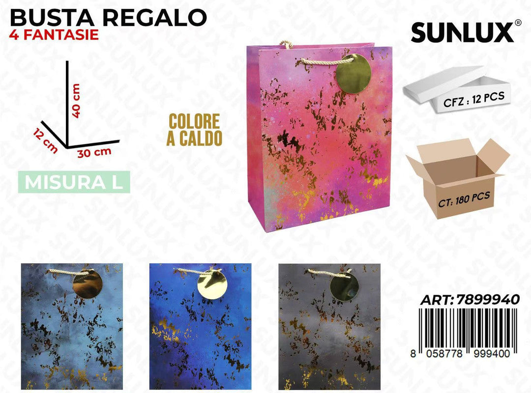BUSTE REGALO ASS. COL. CALDO 30*40*12CM