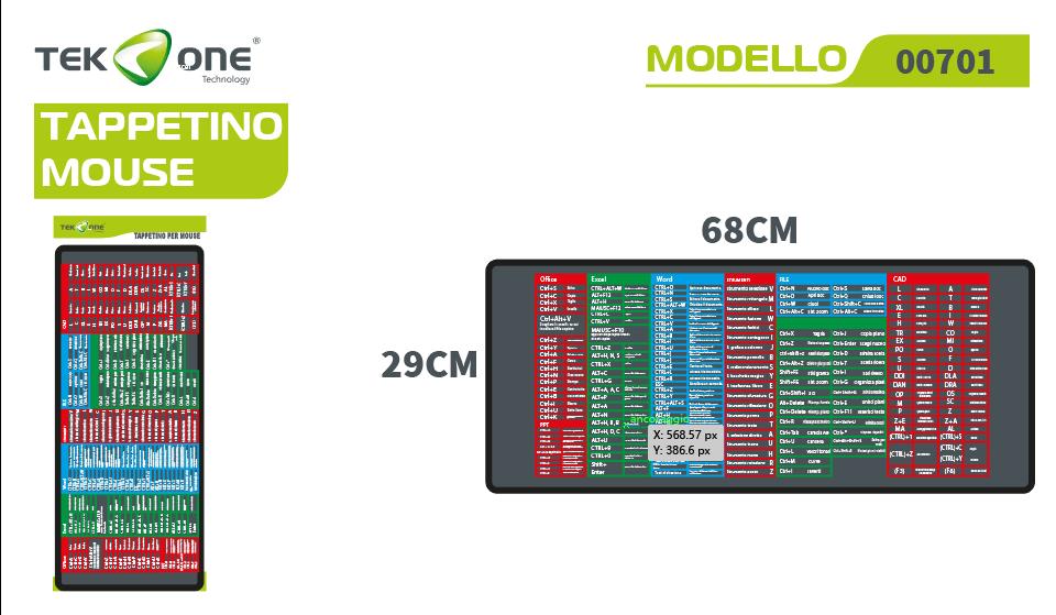 TAPPETINO PER MOUSE 70*30*0.3
