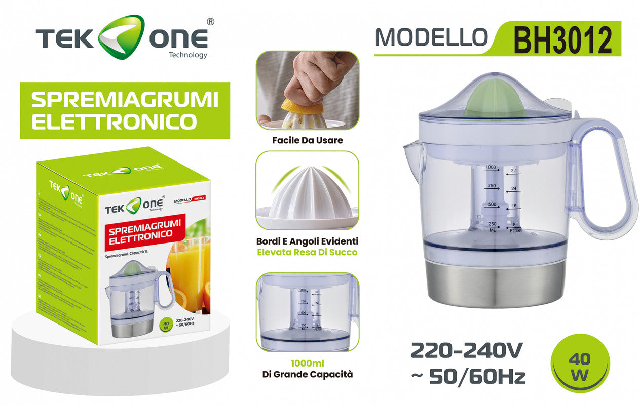 SPREMIAGRUMI ELETTRONICO Capacita 1L 40W 220-240V 50/60HZ