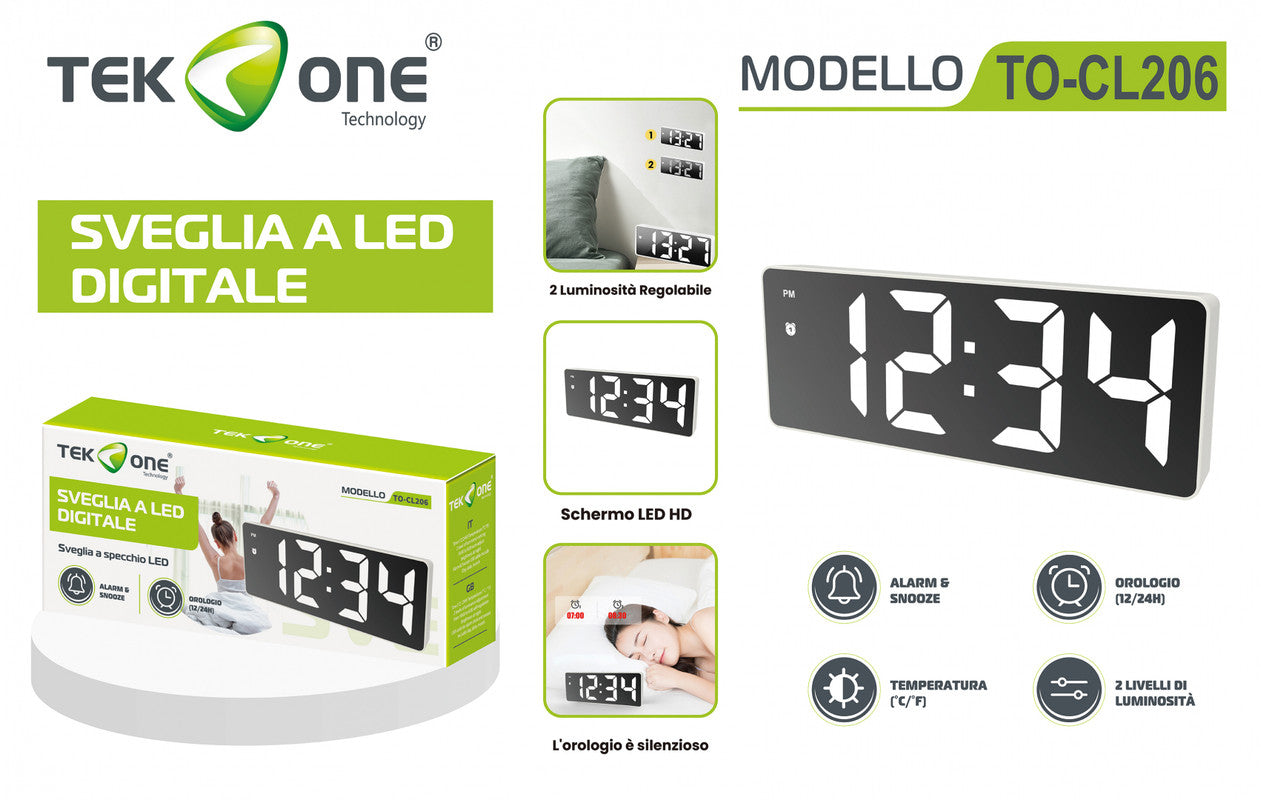 SVEGLIA A LED DIGITALE TO-CL206