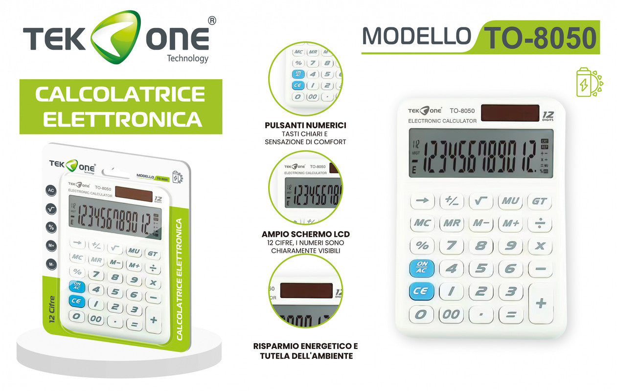 CALCOLATRICE ELETTRONICA TO-8050