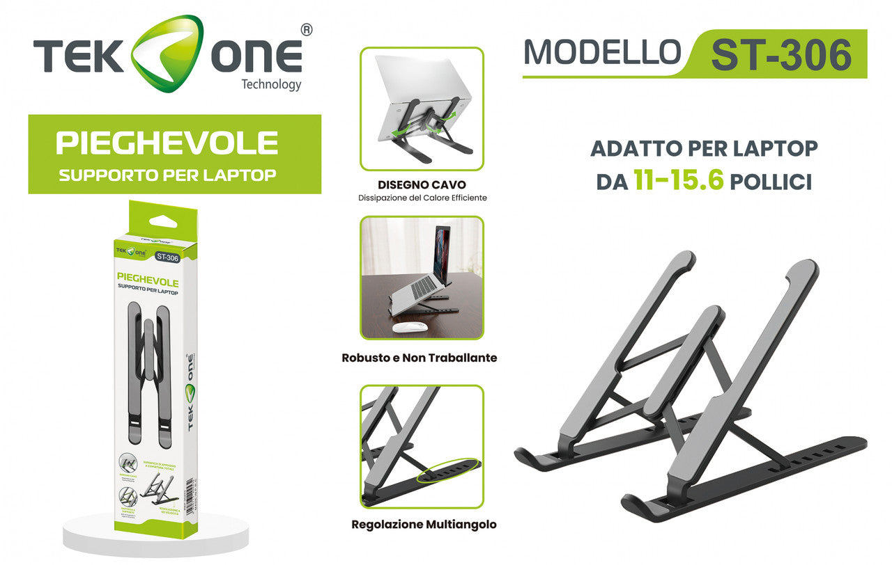 PIEGHEVOLE SUPPORTO PER LAPTOP DA 11-15.6POLLICI