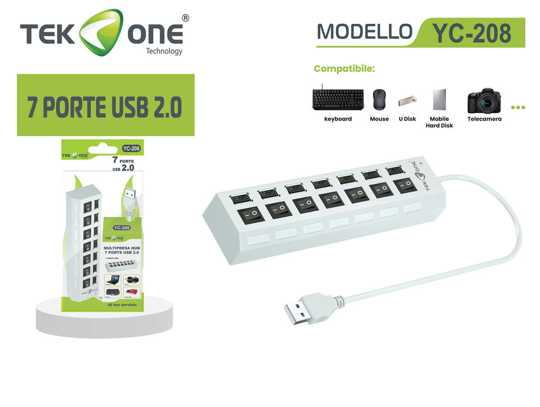 -HUB USB 2.0 7 INGRESSI