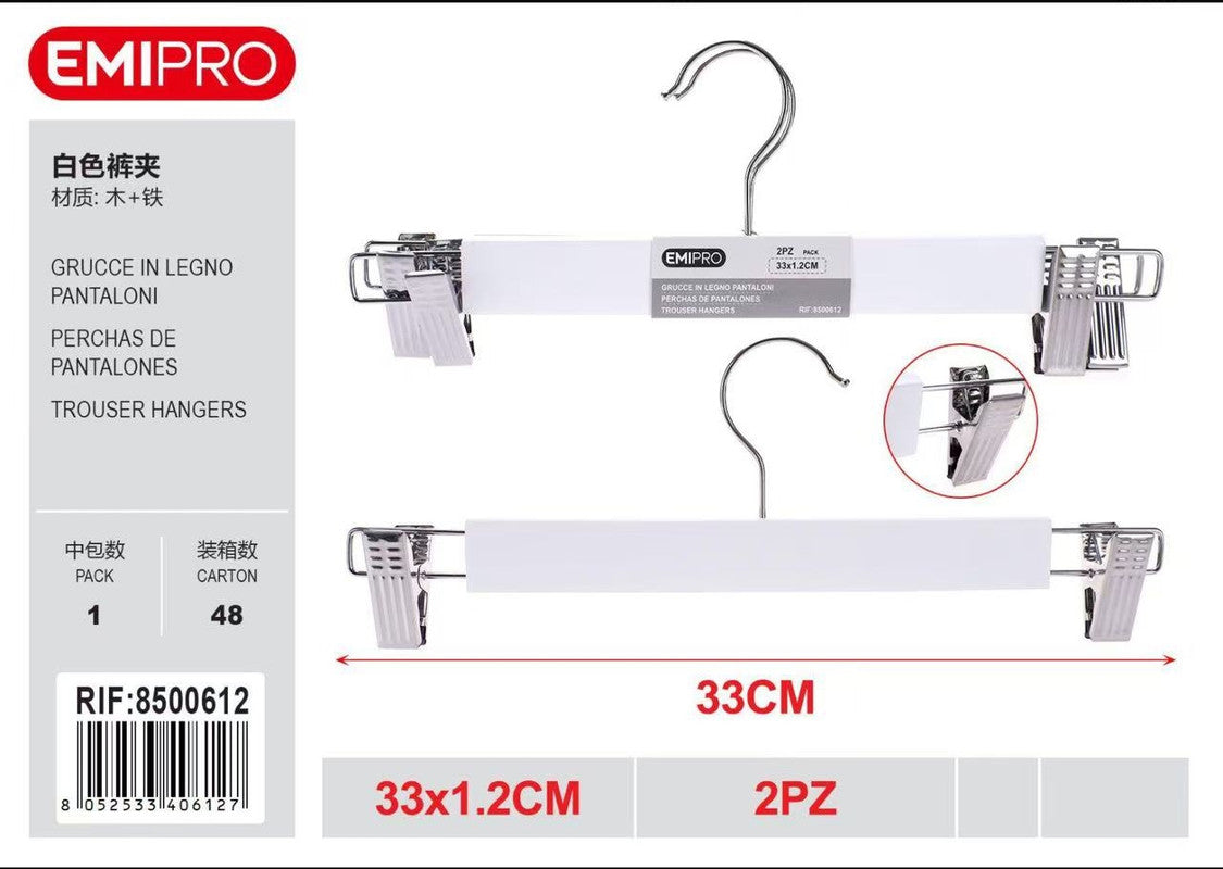 Emi GRUCCE IN LEGNO PANTALONI 2PZ CM.33*1.2