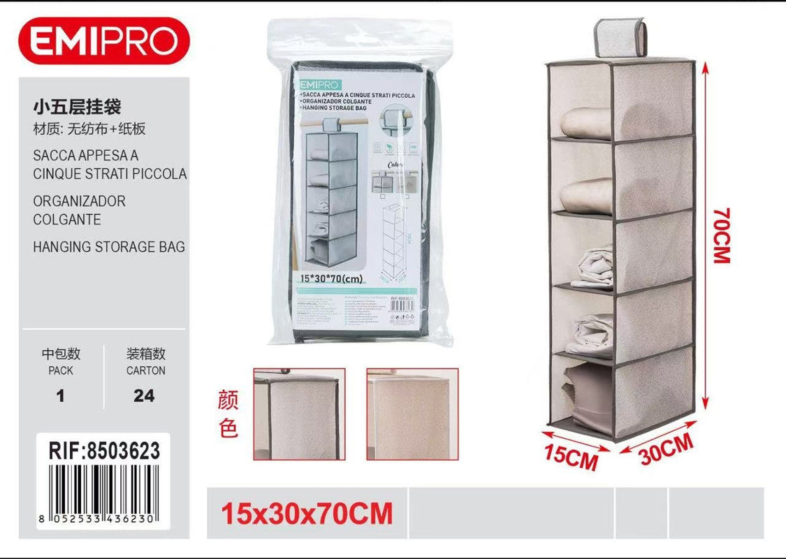 Emi SACCA APPESA A CINQUE STRATI PICCOLA 15*30*170CM
