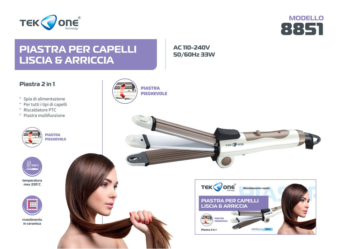 PIASTRA MULTIFUNZIONE DA VIAGGIO 8851