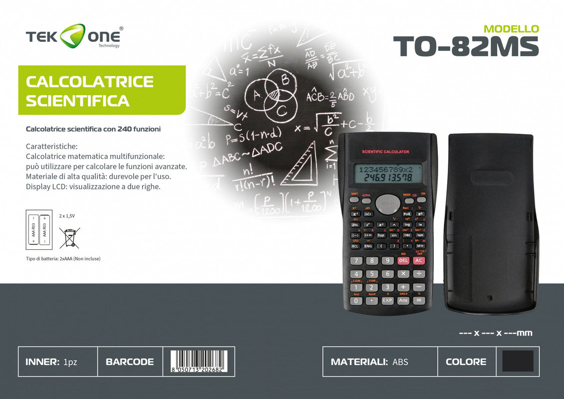 CALCOLATRICE SCIENTIFICA 240 FUNZIONI TO-82MS