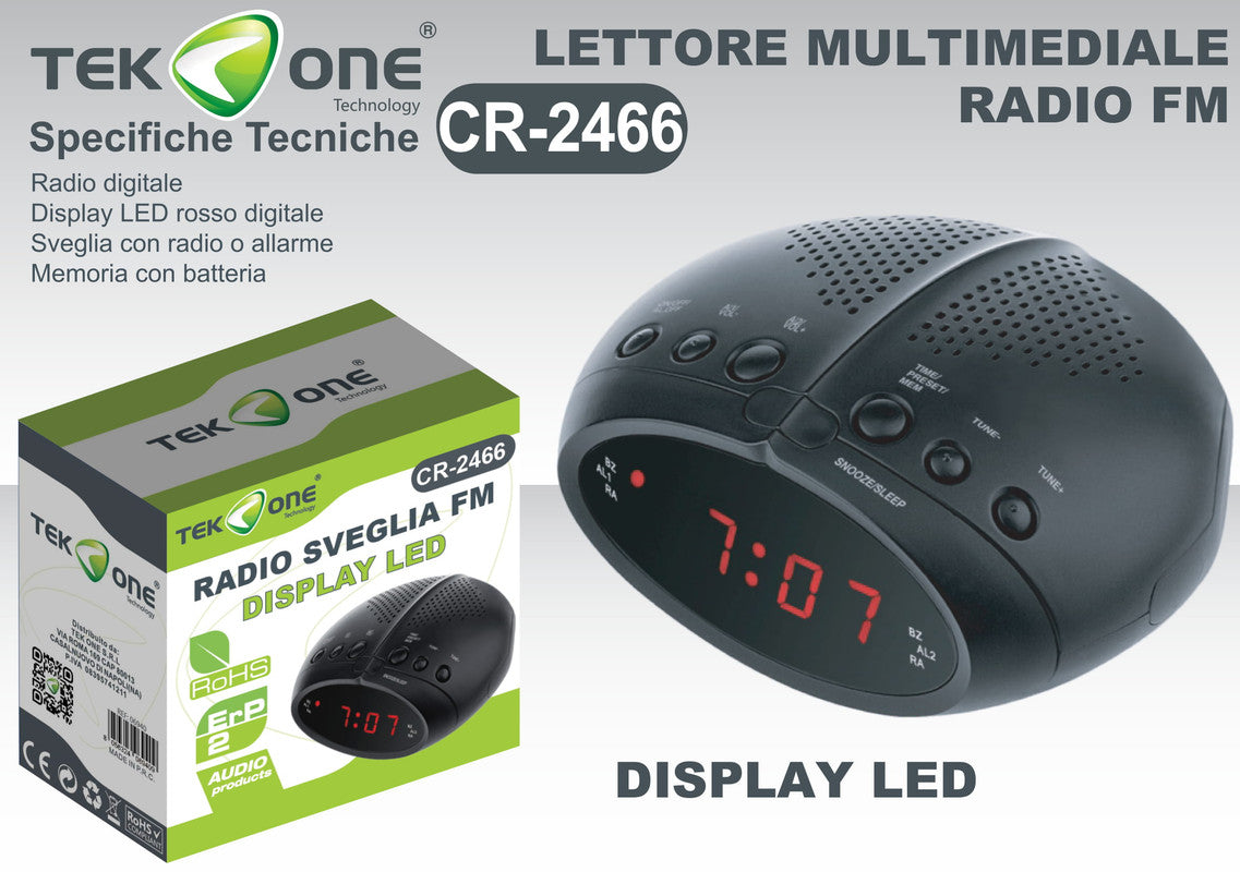 RADIO SVEGLIA FM CON DISPLAY A LED