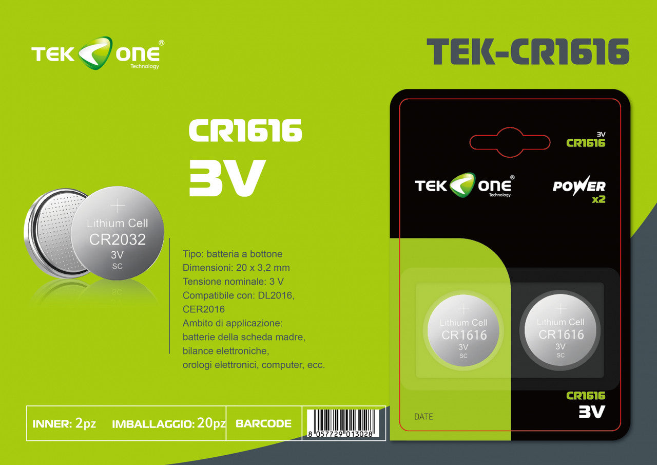 BATTERIA TEKONE CR1616 3V