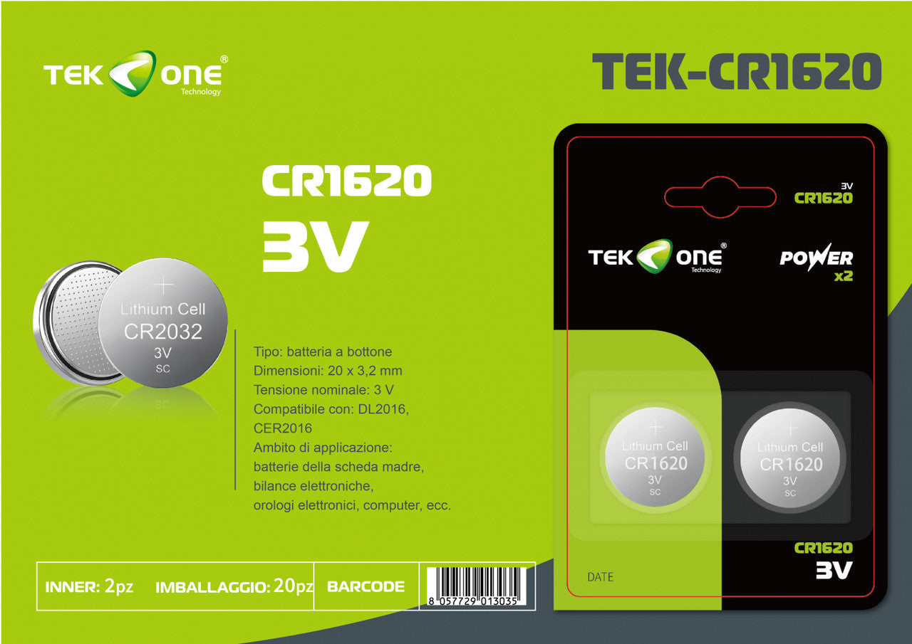 BATTERIA TEKONE CR1620 3V
