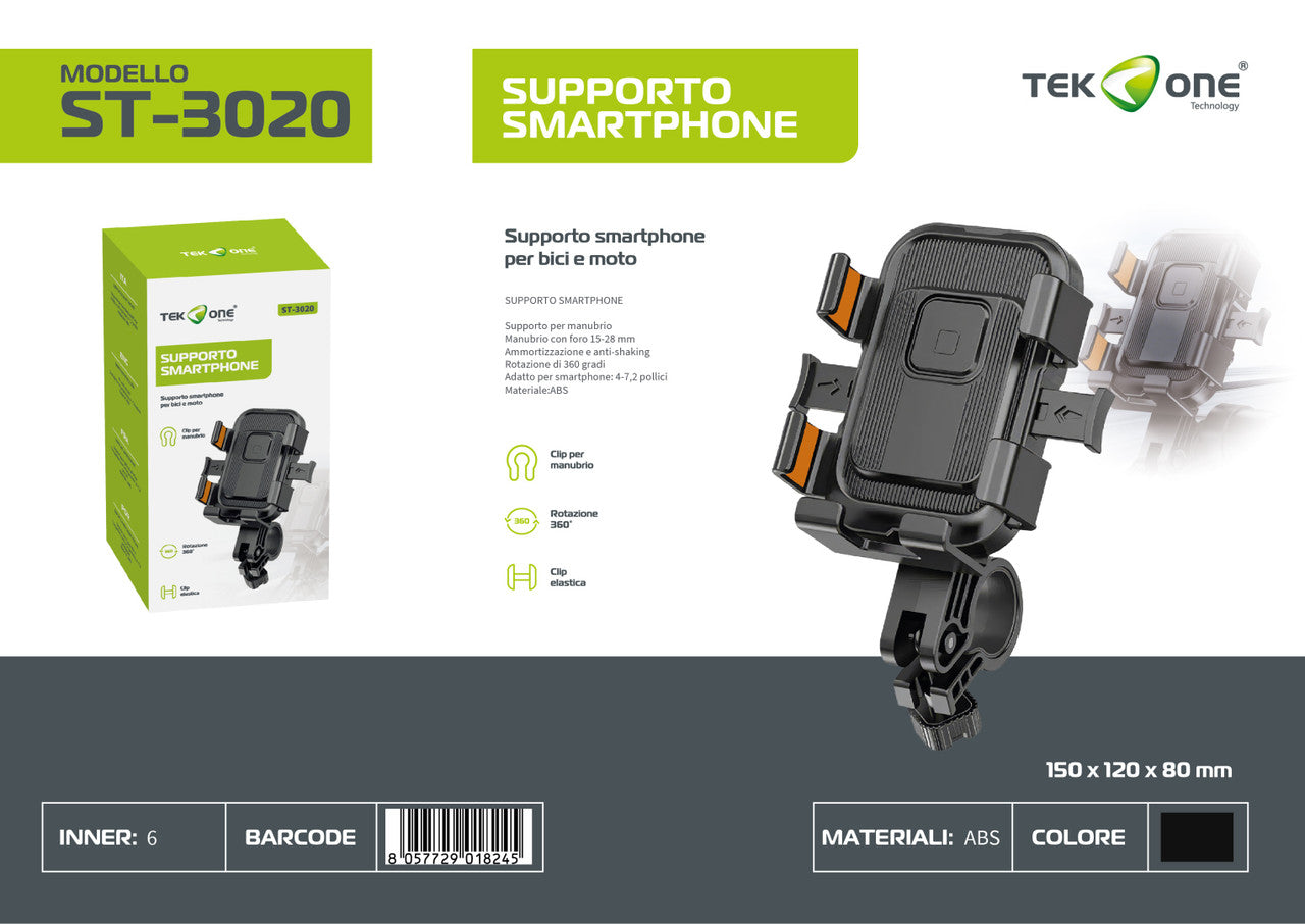 SUPPORTO SMARTPHONE PER BICI E MOTO