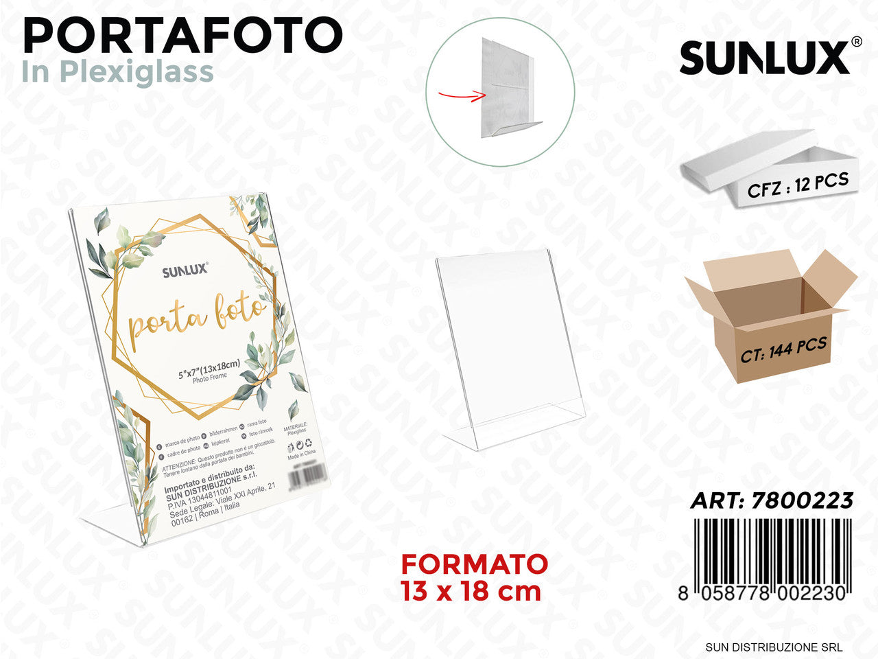 PORTAFOTO IN PLEXIGLASS F.TO 13*18CM