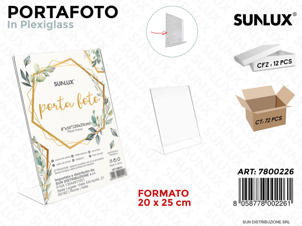 PORTAFOTO IN PLEXIGLASS F.TO 20*25CM