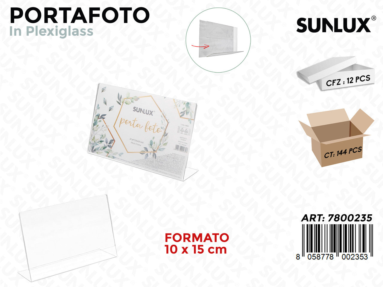 PORTAFOTO IN PLEXIGLASS F.TO 10*15CM