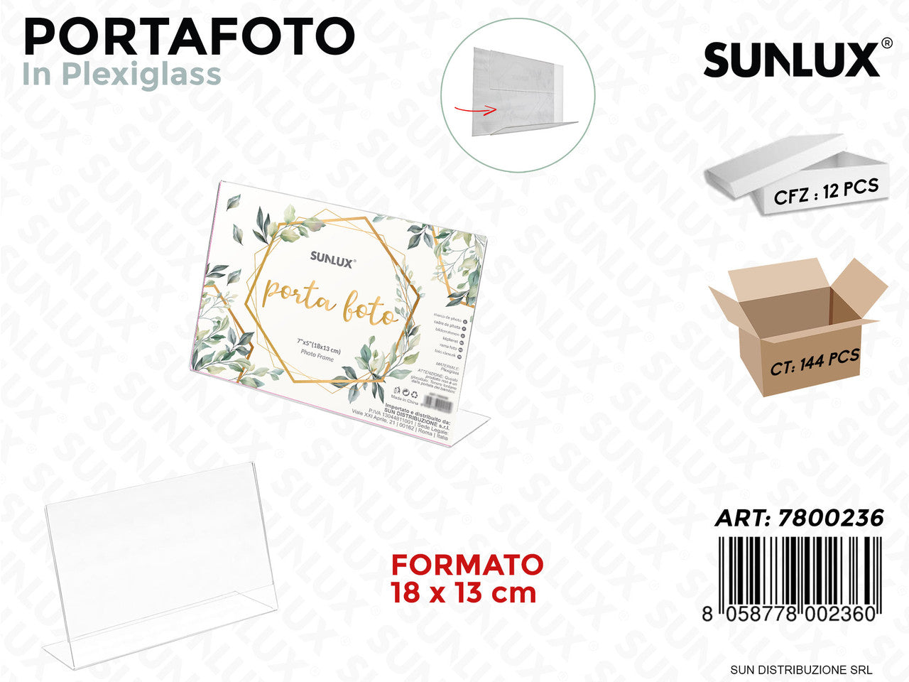 PORTAFOTO IN PLEXIGLASS F.TO 18*13CM