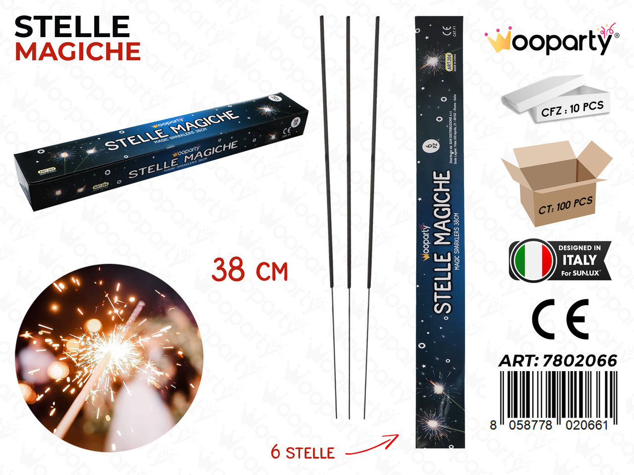 /STELLE MAGICHE 6PCS 38CM