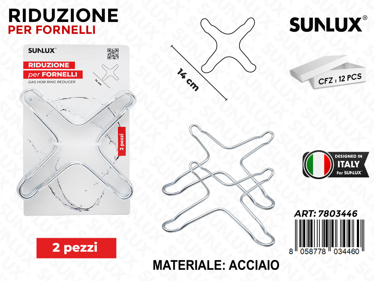 RIDUZIONE PER FORNELLI ACC. 2PCS 14CM