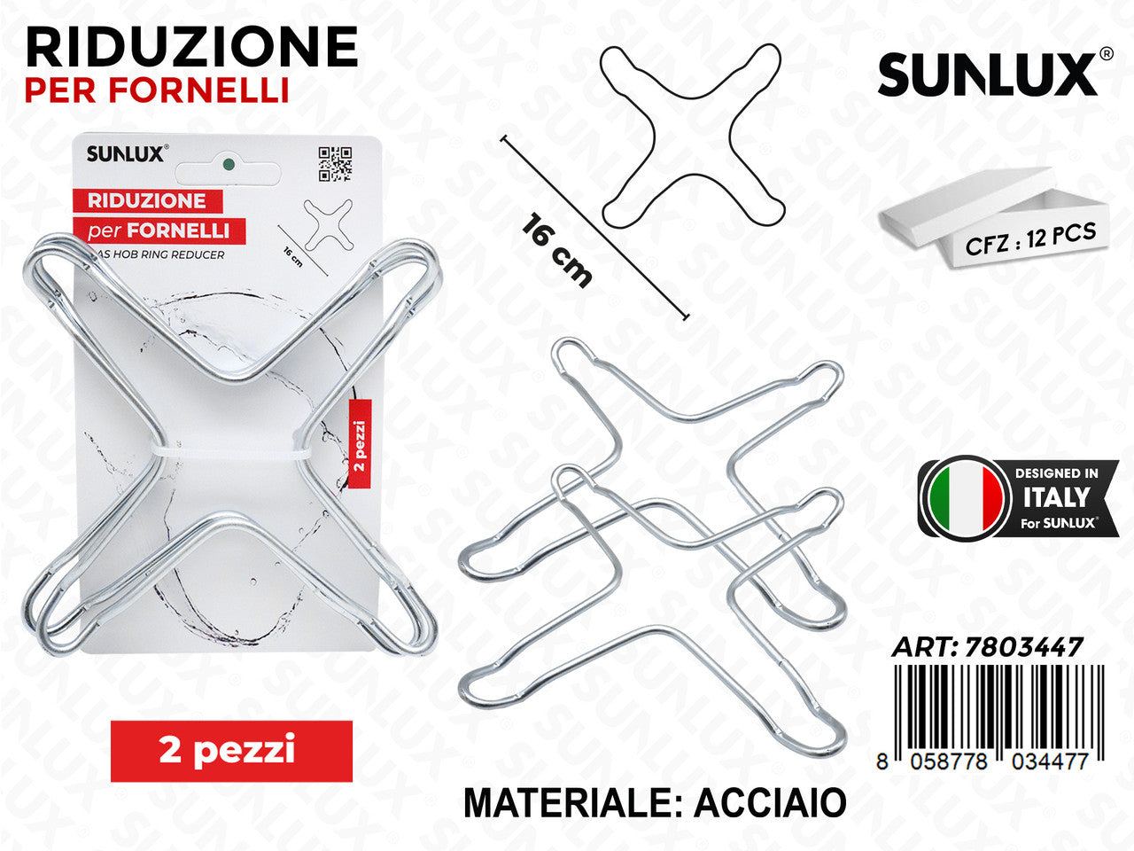 RIDUZIONE PER FORNELLI ACC. 2PCS 16CM