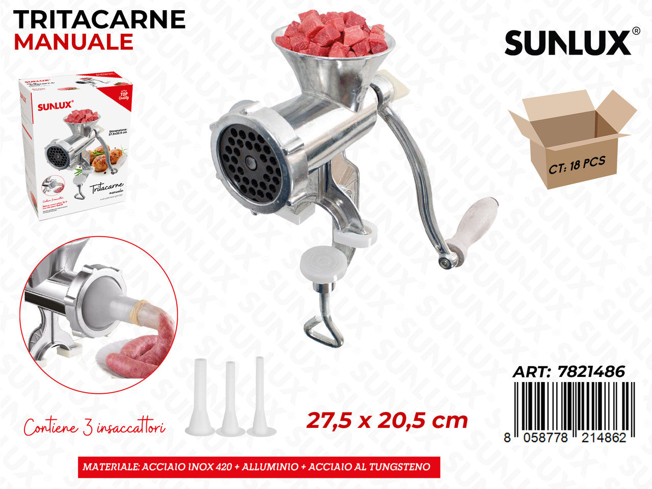TRITACARNE MANUALE ACC. INOX 420 27.5*20.5CM