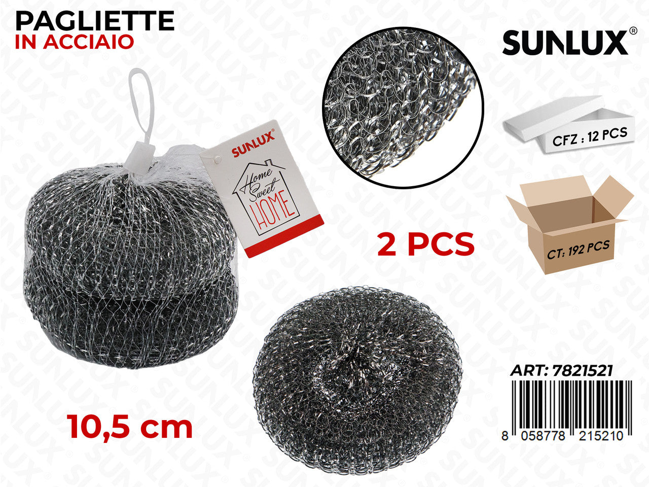 PAGLIETTA IN ACCIAIO 2PCS 10.5CM