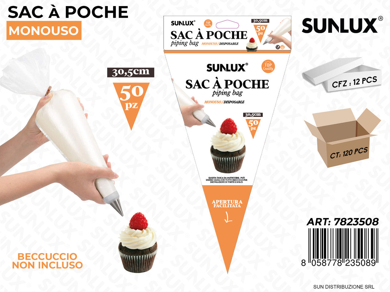 SAC A POCHE MONOUSO 50PCS 30.5CM