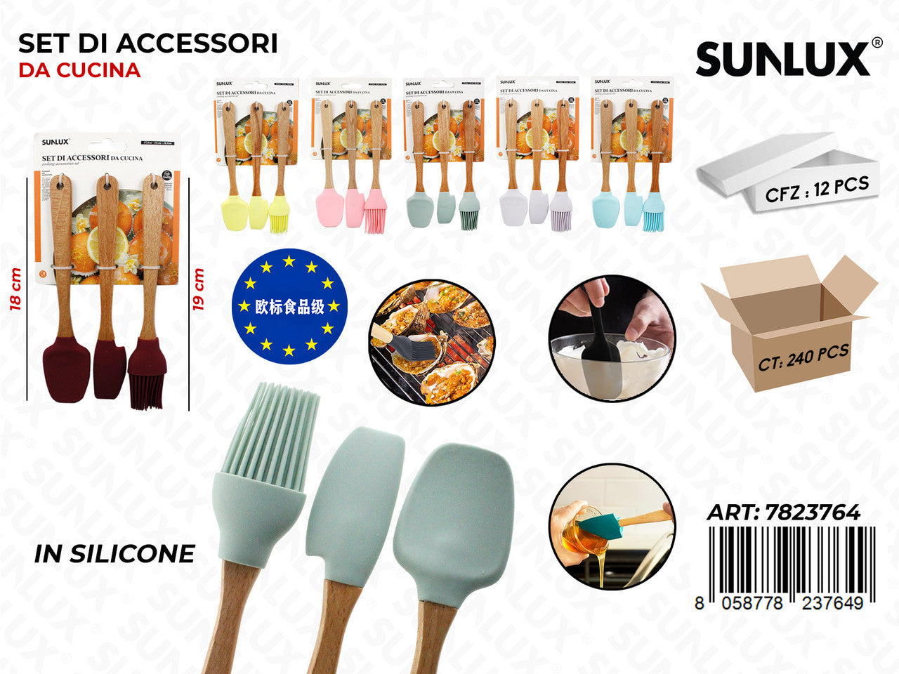 SET ACC. DA CUCINA IN SILICONE 3PCS ASS.