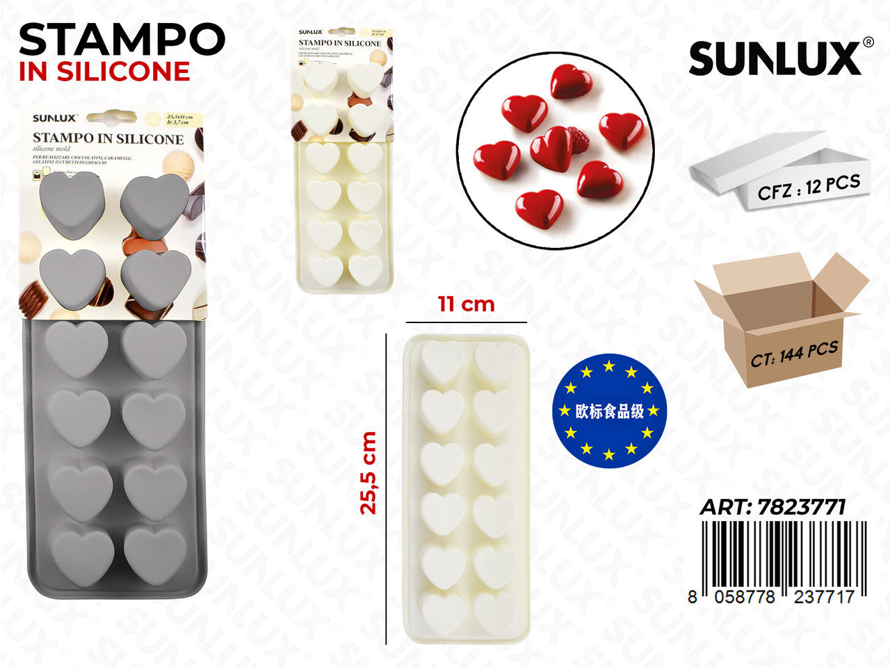 STAMPO IN SILICONE 12SPAZI 11*25.5CM