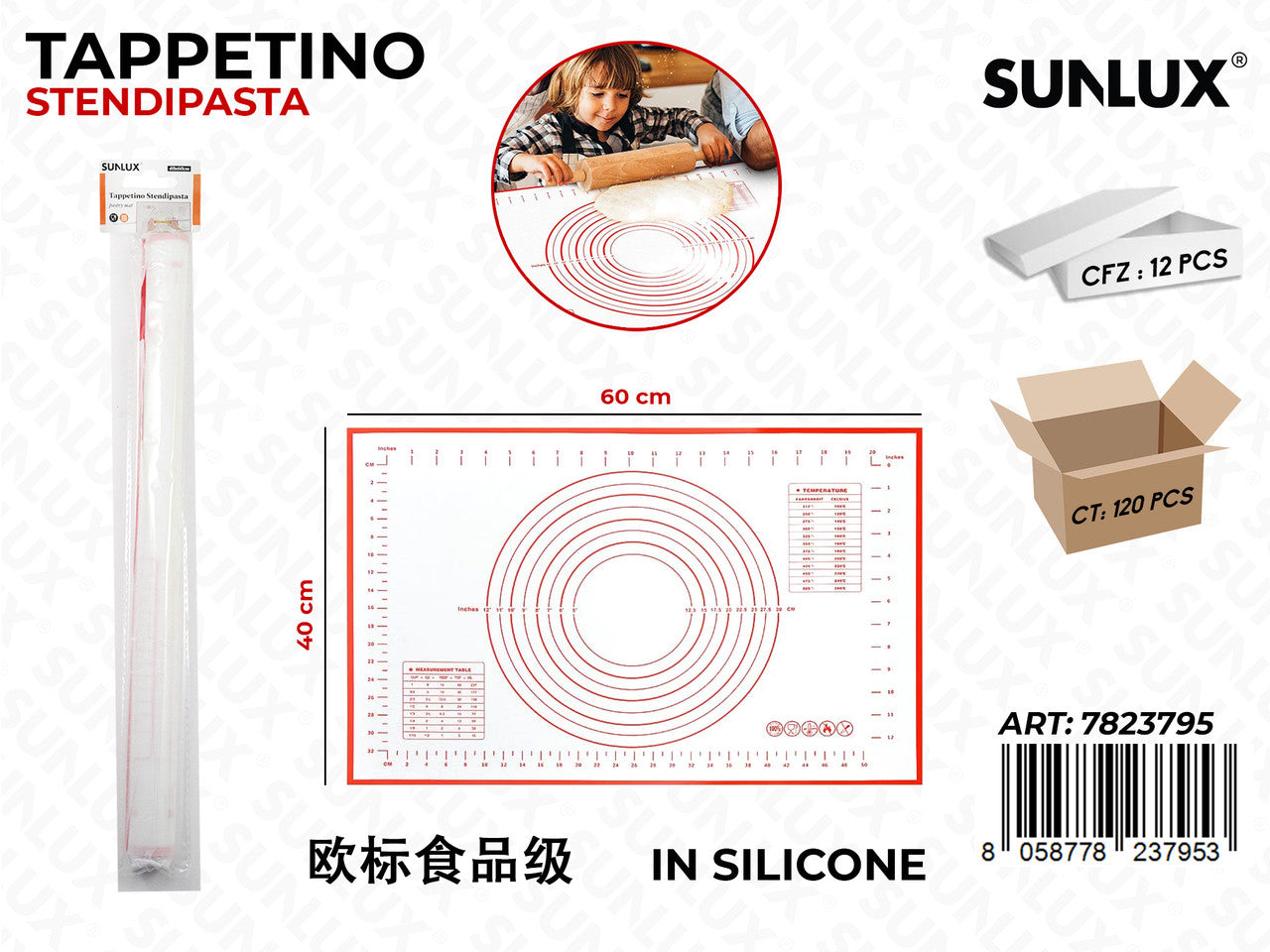TAPPETO STENDIPASTA SILICONE 60*40CM