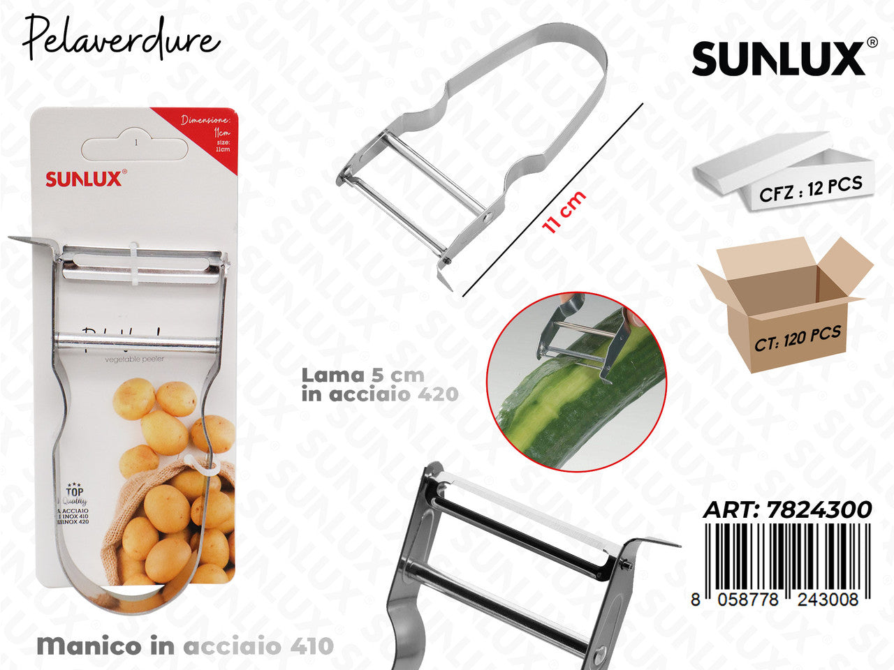 PELAVERDURE IN ACCIAIO 410-420 11CM