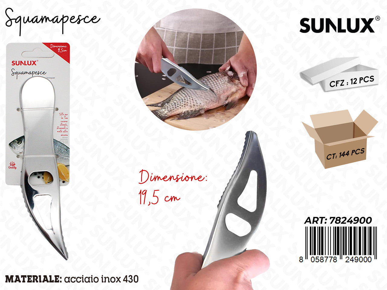 SQUAMAPESCE ACC. INOX 430 19.5CM